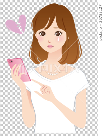 Young woman looking at a smartphone Young woman looking at a smartphone 26782127