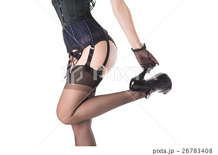 Young attractive woman in vintage style lingerie 26783408