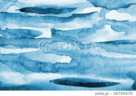 Abstract blue watercolor on paper texture  26784470