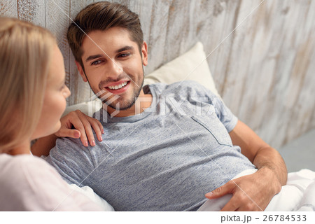 Happy loving couple embracing at home Happy loving couple embracing at home 26784533