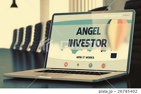 Angel Investor - on Laptop Screen. Closeup. 3D. 26785402