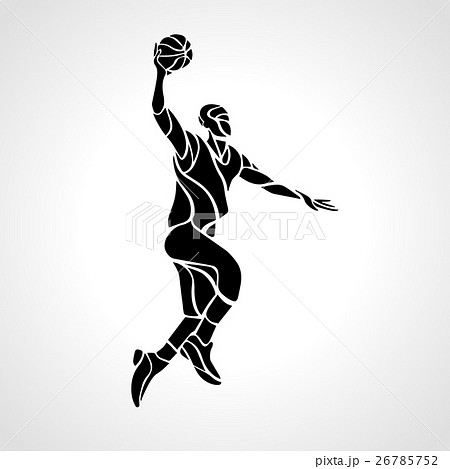 Basketball player. Slam Dunk Silhouette Basketball player. Slam Dunk Silhouette 26785752