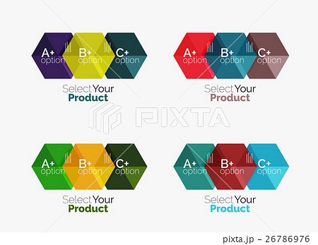 Set of business hexagon layouts with text and Set of business hexagon layouts with text and 26786976