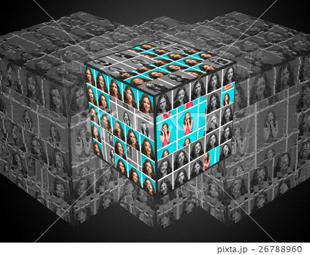 The young woman's portrait with different emotions 26788960