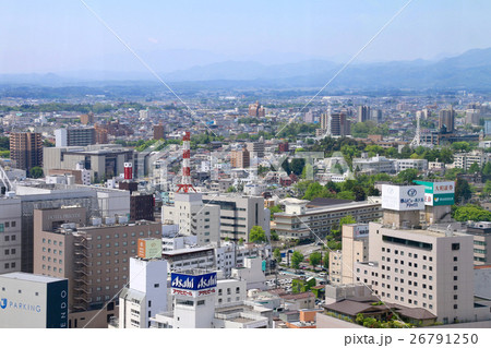郡山駅ビルからの眺め(南西方面) 郡山駅ビルからの眺め(南西方面) 26791250