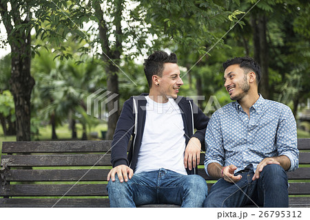 Gay Couple Love Outdoors Concept 26795312