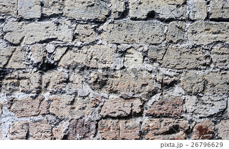 Old wall of scratched bricks Old wall of scratched bricks 26796629