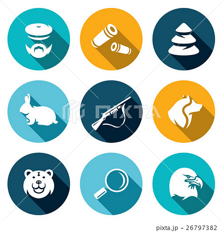 Vector Set of Hunting Icons.  26797382