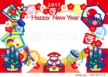 フォトフレー年賀状2017 とり年 酉印 鏡餅 子板 門松 富士山 HappyNewYear 赤 フォトフレー年賀状2017 とり年 酉印 鏡餅 子板 門松 富士山 HappyNewYear 赤 26797713