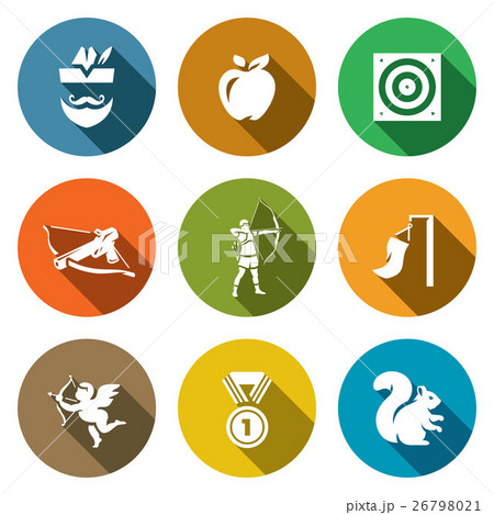 Vector Set of Archery Icons.  26798021