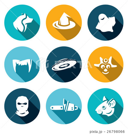 Vector Set of Fear Icons.  26798066