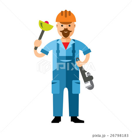 Vector Plumber. Flat style colorful  26798183