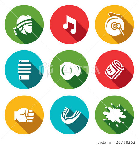 Vector Set of Muay Thai Icons.  26798252