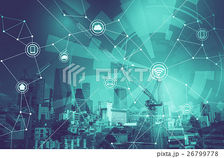 スマートシティーと建設　デュオトーン 26799778