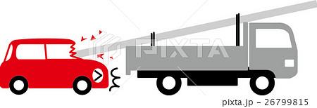 車　荷台の積載物と衝突 26799815