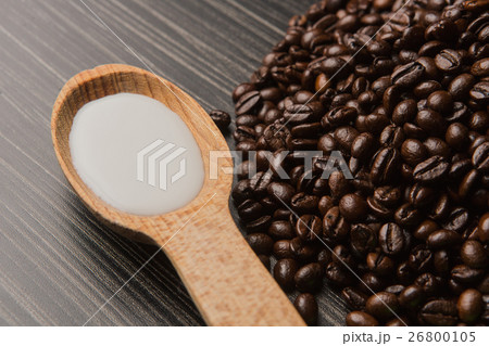 Coffee beans on dark background Coffee beans on dark background 26800105