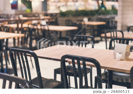 Empty table and chair in restaurant Empty table and chair in restaurant 26800515