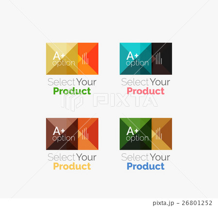 Set of abstract square interface menu navigation Set of abstract square interface menu navigation 26801252