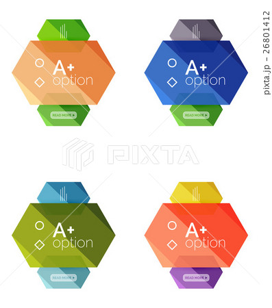 Set of vector abstract infographics content boxes 26801412