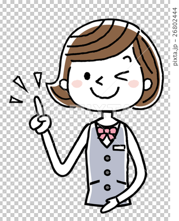 Business woman: check, index finger, point Business woman: check, index finger, point 26802444