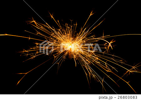 Christmas sparkler on black background 26803083