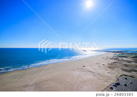 山武郡九十九里町 作田海水浴場付近を空撮 山武郡九十九里町 作田海水浴場付近を空撮 26803365