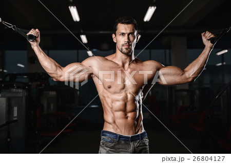 man with weight training in gym equipment sport man with weight training in gym equipment sport 26804127