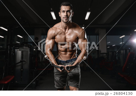 man with weight training in gym equipment sport man with weight training in gym equipment sport 26804130