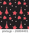 Seamless pattern with Christmas tree, heart, star 26804401