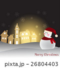 Christmas Greeting Card with Snowman 26804403