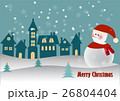 Christmas Greeting Card with Snowman 26804404