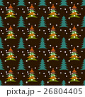 Seamless pattern with Christmas tree, heart, star 26804405