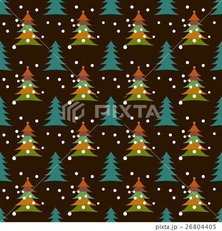 Seamless pattern with Christmas tree, heart, star Seamless pattern with Christmas tree, heart, star 26804405