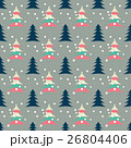 Seamless pattern with Christmas tree, heart, star 26804406