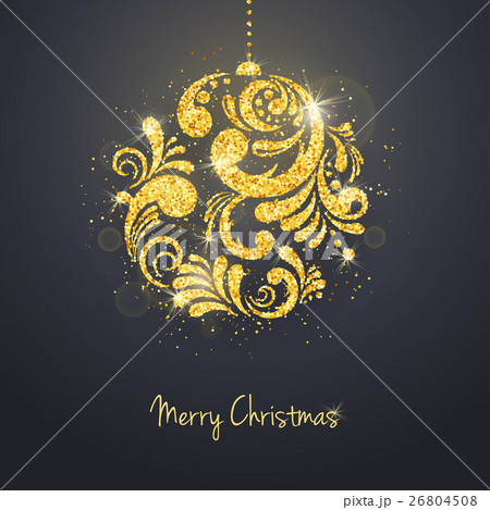 Vector Christmas New Year greeting card with Vector Christmas New Year greeting card with 26804508