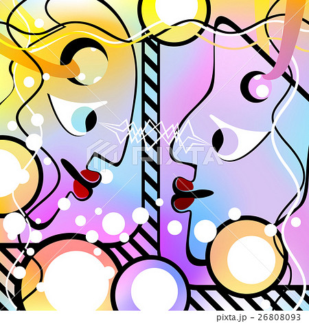 Abstract people look at each other. Motley Version Abstract people look at each other. Motley Version 26808093