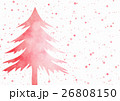 Red Christmas tree with sparkle light bokeh 26808150