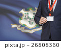 Businessman with USA state flag - Connecticut 26808360
