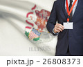 Businessman with USA state flag - Illinois 26808373
