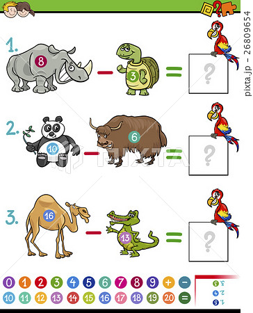 subtraction educational game 26809654