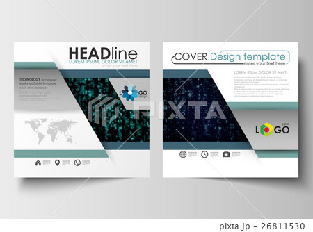 Templates for square design brochure, magazine 26811530