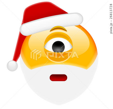 Worried Cyclop Santa Smile Emoticon for Christmas Worried Cyclop Santa Smile Emoticon for Christmas 26813728