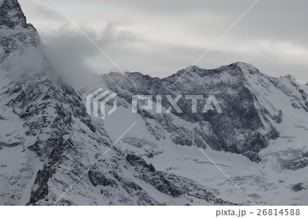 Scenic view of the mountains, ski resort Dombay 26814588