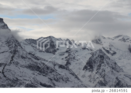 Scenic view of the mountains, ski resort Dombay Scenic view of the mountains, ski resort Dombay 26814591