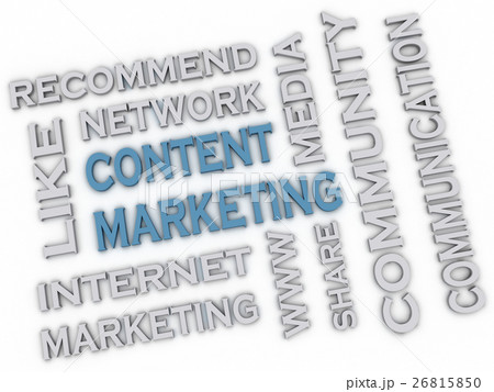 3d image Content marketing issues concept word  26815850