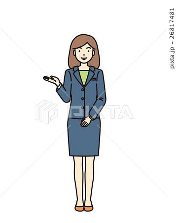 右をさす女性社員 右をさす女性社員 26817481