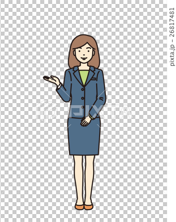 右をさす女性社員 右をさす女性社員 26817481