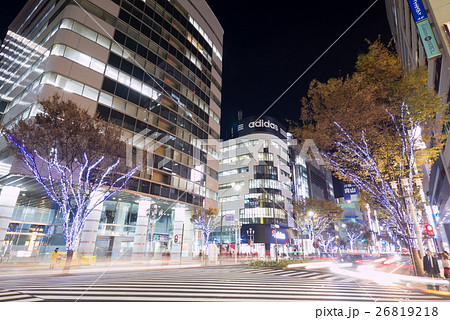 名古屋市中区栄 都市風景 大津通のイルミネーション 白川通大津交差点付近 名古屋市中区栄 都市風景 大津通のイルミネーション 白川通大津交差点付近 26819218