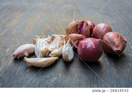 Garlic and red onion. 26819542
