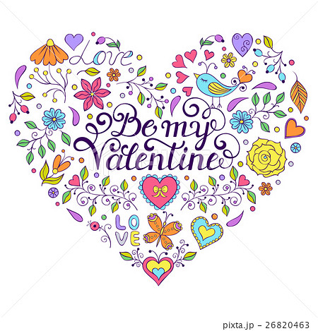 Colorful Valentines card 26820463